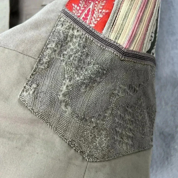 Elie Tahari Devona Skirt‎ Mushroom Women’s Size 8 Belted Side Panels Boho - Picture 3 of 16